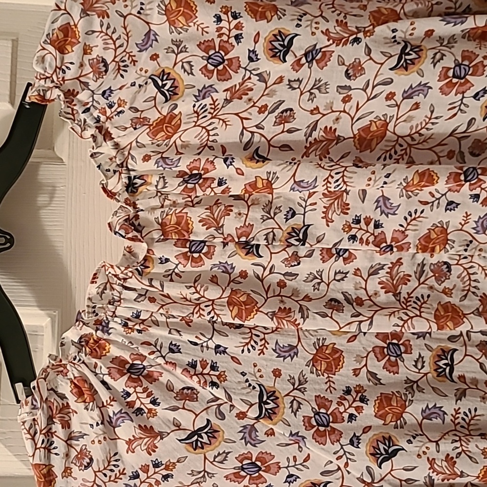 A.N.A. WOMEN'S RED & WHITE FLORAL PLUS SIZE PEASANT TOP SIZE 0X WOMAN - Picture 16 of 16